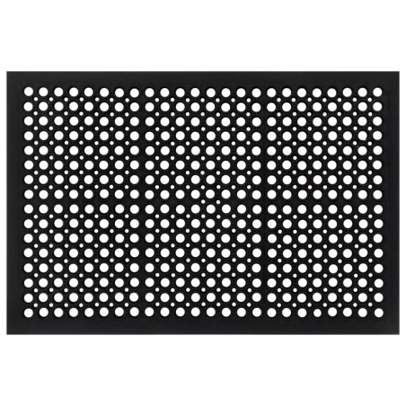 vidaXL Felpudo rectangular de goma 45x75 cm