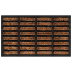 vidaXL Felpudo rectangular de goma y fibra de coco 45x75 cm