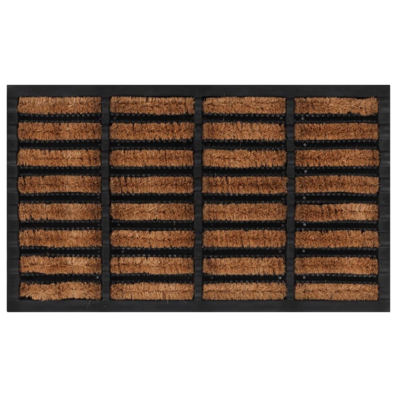 vidaXL Felpudo rectangular de goma y fibra de coco 45x75 cm vidaXL Felpudo rectangular de goma y fibra de coco 45x75 cm
