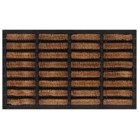 vidaXL Felpudo rectangular de goma y fibra de coco 45x75 cm