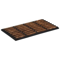 vidaXL Felpudo rectangular de goma y fibra de coco 45x75 cm