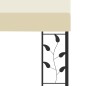 vidaXL Cenador con montaje en la pared crema 3x3x2,5 m