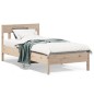 vidaXL Estructura de cama con cabecero madera maciza pino 100x200 cm