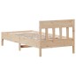 vidaXL Estructura de cama con cabecero madera maciza pino 100x200 cm