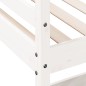 vidaXL Cama alta con escritorio madera maciza pino blanca 80x200 cm vidaXL Cama alta con escritorio madera maciza pino blanca 80x200 cm