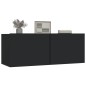 vidaXL Muebles para TV 2 uds madera contrachapada negro 80x30x30 cm vidaXL Muebles para TV 2 uds madera contrachapada negro 80x30x30 cm