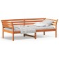 vidaXL Sofá cama de madera maciza de pino marrón cera 80x200 cm vidaXL Sofá cama de madera maciza de pino marrón cera 80x200 cm
