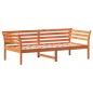 vidaXL Sofá cama de madera maciza de pino marrón cera 80x200 cm vidaXL Sofá cama de madera maciza de pino marrón cera 80x200 cm