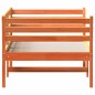 vidaXL Sofá cama de madera maciza de pino marrón cera 80x200 cm vidaXL Sofá cama de madera maciza de pino marrón cera 80x200 cm