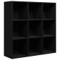 vidaXL Estantería madera contrachapada negro 98x30x98 cm vidaXL Estantería madera contrachapada negro 98x30x98 cm
