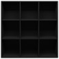 vidaXL Estantería madera contrachapada negro 98x30x98 cm vidaXL Estantería madera contrachapada negro 98x30x98 cm