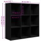 vidaXL Estantería madera contrachapada negro 98x30x98 cm vidaXL Estantería madera contrachapada negro 98x30x98 cm