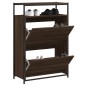 vidaXL Zapatero de madera de ingeniería roble marrón 75x34x112 cm vidaXL Zapatero de madera de ingeniería roble marrón 75x34x112 cm