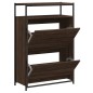 vidaXL Zapatero de madera de ingeniería roble marrón 75x34x112 cm vidaXL Zapatero de madera de ingeniería roble marrón 75x34x112 cm