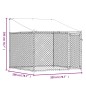 vidaXL Jaula de perros techo y puerta acero galvanizado gris 2x2x2 m vidaXL Jaula de perros techo y puerta acero galvanizado gris 2x2x2 m