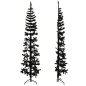 vidaXL Medio árbol de Navidad artificial con soporte negro 180 cm vidaXL Medio árbol de Navidad artificial con soporte negro 180 cm