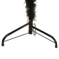 vidaXL Medio árbol de Navidad artificial con soporte negro 180 cm vidaXL Medio árbol de Navidad artificial con soporte negro 180 cm