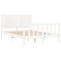 vidaXL Estructura de cama con cabecero madera maciza blanco 140x190 cm vidaXL Estructura de cama con cabecero madera maciza blanco 140x190 cm