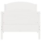 vidaXL Estructura de cama con cabecero madera de pino blanca 90x200 cm vidaXL Estructura de cama con cabecero madera de pino blanca 90x200 cm