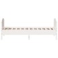 vidaXL Estructura de cama con cabecero madera de pino blanca 90x200 cm vidaXL Estructura de cama con cabecero madera de pino blanca 90x200 cm
