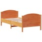 vidaXL Estructura cama con cabecero madera pino marrón cera 90x190 cm