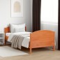 vidaXL Estructura cama con cabecero madera pino marrón cera 90x190 cm