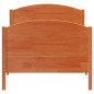 vidaXL Estructura cama con cabecero madera pino marrón cera 90x190 cm