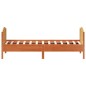 vidaXL Estructura cama con cabecero madera pino marrón cera 90x190 cm