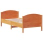 vidaXL Estructura cama con cabecero madera pino marrón cera 90x190 cm