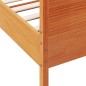 vidaXL Estructura cama con cabecero madera pino marrón cera 90x190 cm