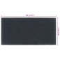 vidaXL Felpudo de fibra de coco gris oscuro 100x200 cm vidaXL Felpudo de fibra de coco gris oscuro 100x200 cm