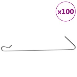vidaXL Ganchos para gaviones 100 uds acero