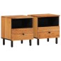 vidaXL Mesitas de noche 2 uds madera maciza de acacia 40x33x46 cm vidaXL Mesitas de noche 2 uds madera maciza de acacia 40x33x46 cm