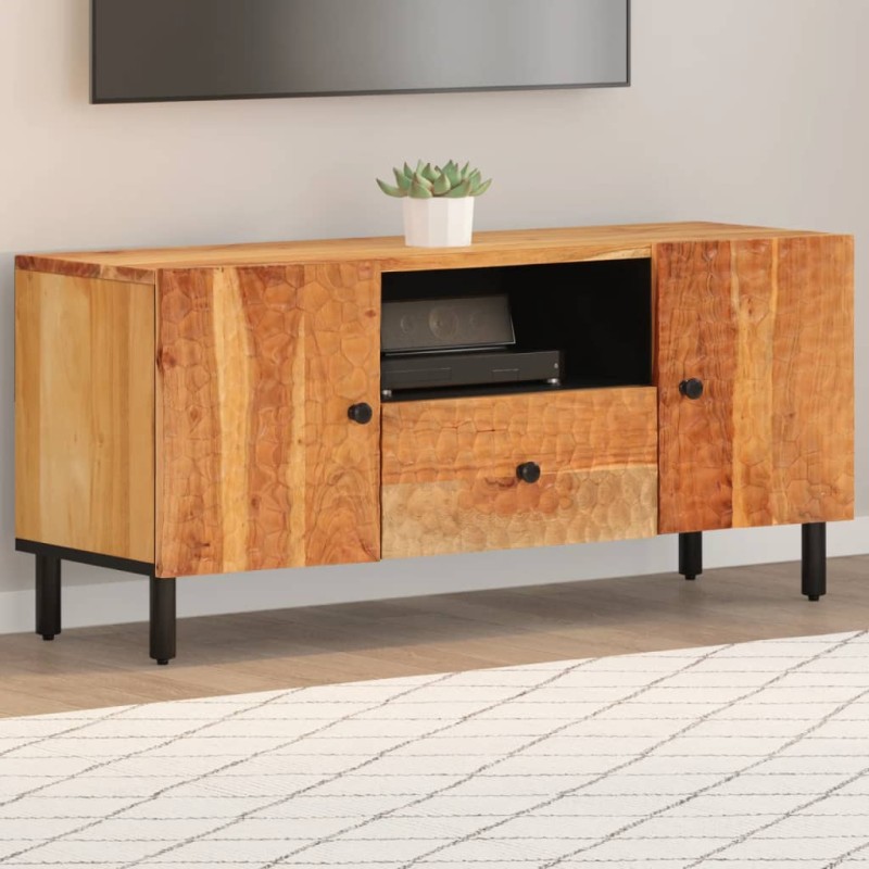 vidaXL Mueble de TV madera maciza de acacia 105x33x46 cm