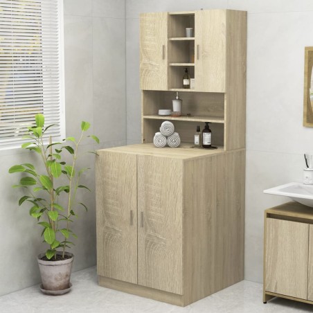 vidaXL Armario lavadora roble Sonoma 70,5x25,5x90 cm