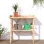 vidaXL Mesa para plantas con estante madera maciza abeto 78x38x82,5 cm vidaXL Mesa para plantas con estante madera maciza abeto 78x38x82,5 cm