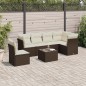 vidaXL Set de comedor de jardín 7 pzas y cojines ratán sintético negro vidaXL Set de comedor de jardín 7 pzas y cojines ratán sintético negro