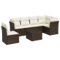 vidaXL Set de comedor de jardín 7 pzas y cojines ratán sintético negro vidaXL Set de comedor de jardín 7 pzas y cojines ratán sintético negro