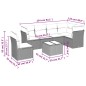 vidaXL Set de comedor de jardín 7 pzas y cojines ratán sintético negro vidaXL Set de comedor de jardín 7 pzas y cojines ratán sintético negro