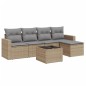 vidaXL Juego de sofás jardín con cojines 6 pzas ratán sintético beige vidaXL Juego de sofás jardín con cojines 6 pzas ratán sintético beige