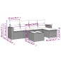 vidaXL Juego de sofás jardín con cojines 6 pzas ratán sintético beige vidaXL Juego de sofás jardín con cojines 6 pzas ratán sintético beige