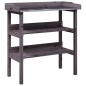 vidaXL Mesa para plantas con estantes madera abeto gris 78x38x82,5 cm vidaXL Mesa para plantas con estantes madera abeto gris 78x38x82,5 cm