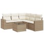 vidaXL Juego de sofás jardín con cojines 6 pzas ratán sintético beige vidaXL Juego de sofás jardín con cojines 6 pzas ratán sintético beige