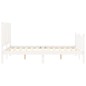 vidaXL Estructura de cama con cabecero madera maciza blanco 140x190 cm vidaXL Estructura de cama con cabecero madera maciza blanco 140x190 cm