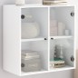vidaXL Mueble de pared con puertas de vidrio blanco 68x37x68,5 cm vidaXL Mueble de pared con puertas de vidrio blanco 68x37x68,5 cm