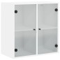 vidaXL Mueble de pared con puertas de vidrio blanco 68x37x68,5 cm vidaXL Mueble de pared con puertas de vidrio blanco 68x37x68,5 cm