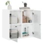 vidaXL Mueble de pared con puertas de vidrio blanco 68x37x68,5 cm vidaXL Mueble de pared con puertas de vidrio blanco 68x37x68,5 cm