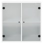 vidaXL Mueble de pared con puertas de vidrio blanco 68x37x68,5 cm vidaXL Mueble de pared con puertas de vidrio blanco 68x37x68,5 cm