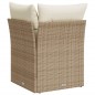 vidaXL Sillón de esquina de jardín con cojines ratán sintético beige vidaXL Sillón de esquina de jardín con cojines ratán sintético beige