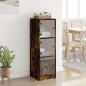 vidaXL Aparador con puertas de vidrio roble ahumado 35x37x109 cm vidaXL Aparador con puertas de vidrio roble ahumado 35x37x109 cm